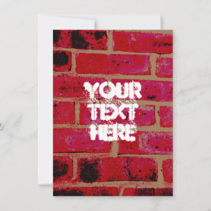 Customizable brick wall card