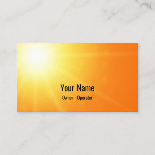 Customizable brilliant sunshine orange business card