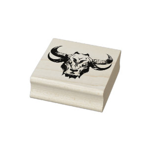 Customizable Bull  Rubber Stamp