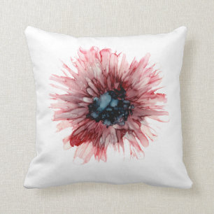 Customizable!!! Burgundy and Navy Dahlia floral Cushion