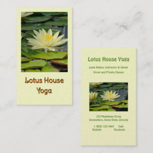 CUSTOMIZABLE BUS. CARD/YELLOW LOTUS BLOSSOM BUSINESS CARD