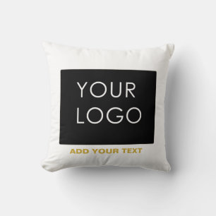 Customizable Business Add Logo Modern White    Cushion