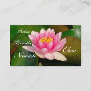 CUSTOMIZABLE BUSINESS CARD/LARGE PINK LOTUS BLOSSO BUSINESS CARD