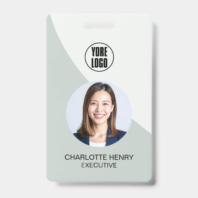 Customizable Business ID Card | Minimal Employee  Badge (Front)