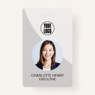 Customizable Business ID Card | Minimal Employee  ID Badge