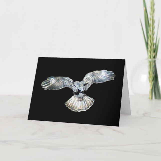 Customizable Buzzard Fanned Wings Greeting Card  (Front)