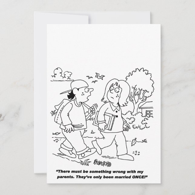 CUSTOMIZABLE CARTOON WEDDING INVITATION (Front)