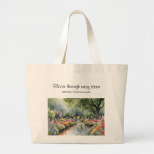 Customizable Chelsea Flower Show Watercolour Art Large Tote Bag