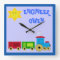 CUSTOMIZABLE CHILD'S TRAIN CLOCK