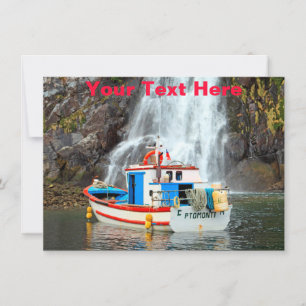Customizable Chile waterfall Card