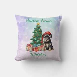 Customizable Christmas Dog Schnauzer Cushion