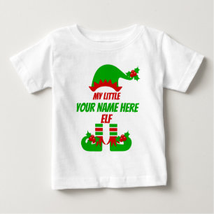 Customizable Christmas Elf Family Matching Holiday Baby T-Shirt