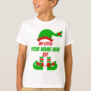 Customizable Christmas Elf Family Matching Holiday T-Shirt