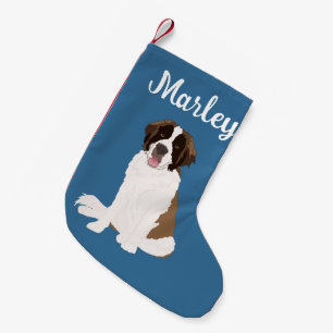Customizable Christmas Saint Bernard Small Christmas Stocking