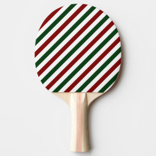 Customizable Christmas Stripes Ping Pong Paddle