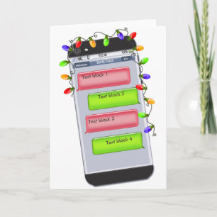 CUSTOMIZABLE Christmas Text Message Greeting Holiday Card