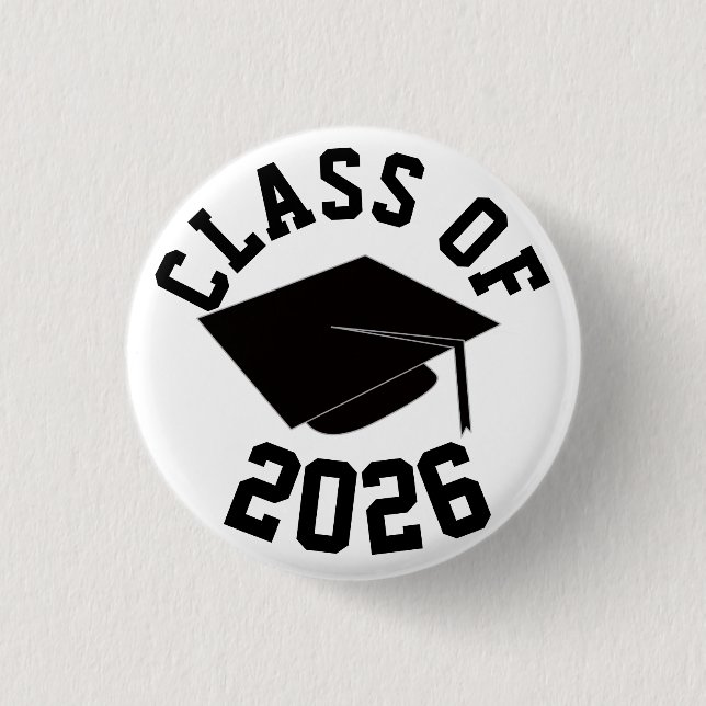 Customizable "Class Of"  3 Cm Round Badge (Front)
