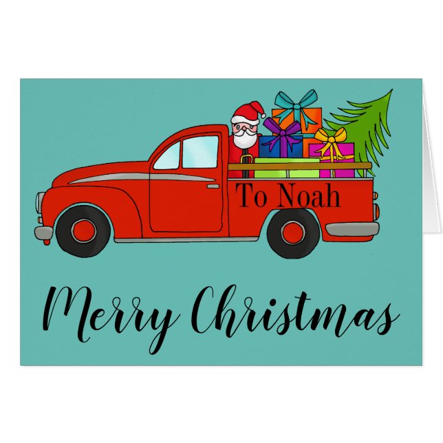 Customizable Classic Christmas Car (Front Horizontal)