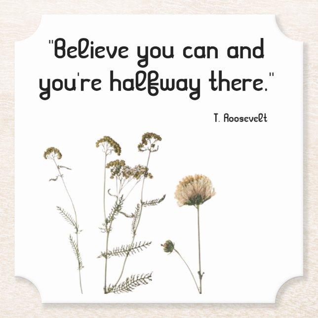 Customizable coaster with floral motifs (Front)