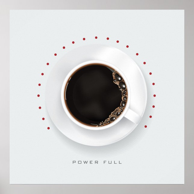 Customizable Coffee Full Charge Poster (Front)