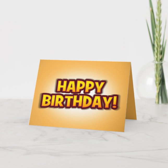 Customizable, Colorful Birthday Card for a child (Front)