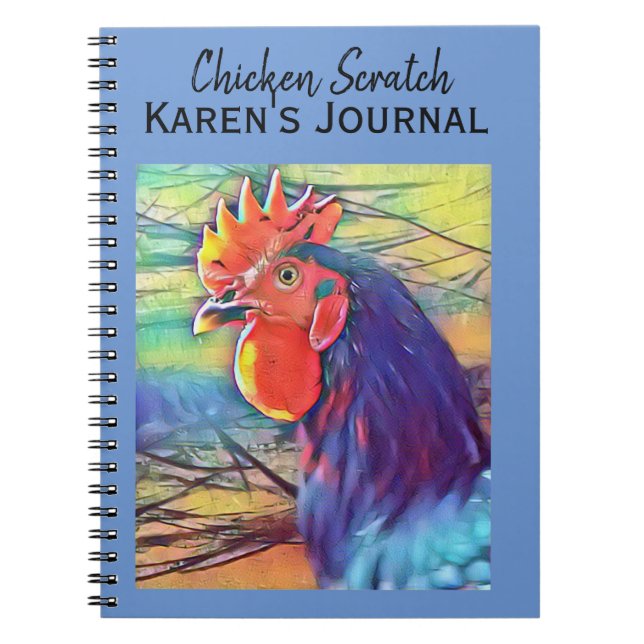 CUSTOMIZABLE COLORFUL ROOSTER JOURNAL (Front)