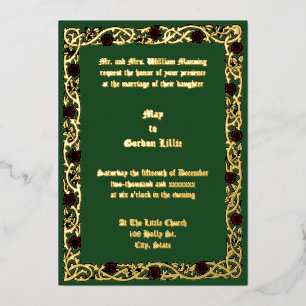 Customizable Colors Floral Foliage Vine Border