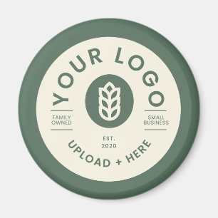 Customizable Company Logo Sage Green Magnet