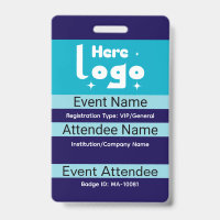 Customizable conference and expo badge template