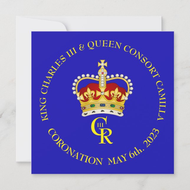 Customizable Coronation Celebration Invitation  (Front)