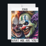 Customizable Creepy Clowns Birthday Card<br><div class="desc">Unleash Your Inner Clown with the Creepy Clowns Birthday Card This year, ditch the boring birthday greetings and embrace the dark side with the Creepy Clowns Birthday Card. This isn't your average greeting card; it's a gateway to a world of chills, thrills, and spine-chilling surprises. Features: Eye-catching, spine-tingling design: Prepare...</div>