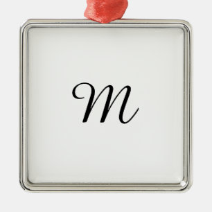 CUSTOMIZABLE CUSTOM CUSTOMIZE MONOGRAM WHITE METAL TREE DECORATION