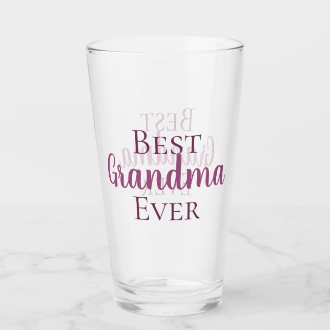 CUSTOMIZABLE Cute Best Grandma Ever Glass (Front)