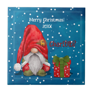 Customizable Cute Father Christmas Tile