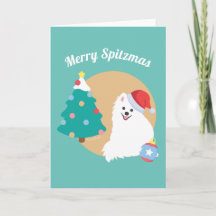 Customizable - Cute Japanese Spitz Dog Christmas