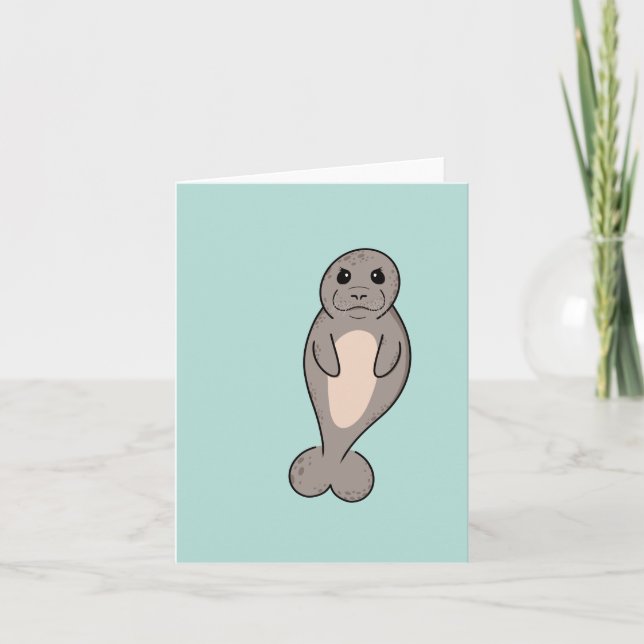 Customizable Cute Seal Holiday Card (Front)