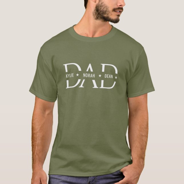 CustomIzable Dad Shirt with Kids’ Names (Front)