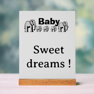 Customizable double-sided elephant Acrylic plaque Sign