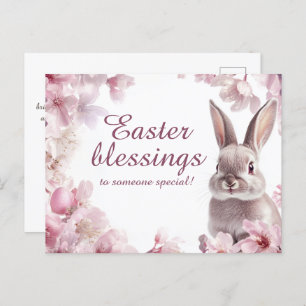 Customizable 🐇Easter Blessings Holiday Postcard