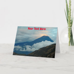 Customizable Ecuador volcano Card