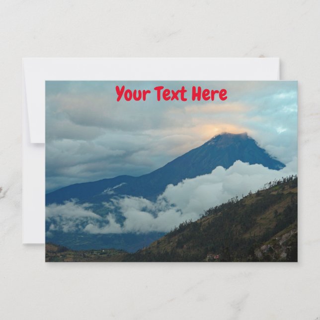 Customizable Ecuador volcano card (Front)