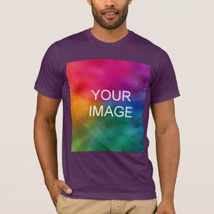Customizable Eggplant Add Image Logo Template T-Shirt