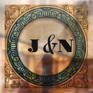 Customizable Elegant Ancient Design Window Cling