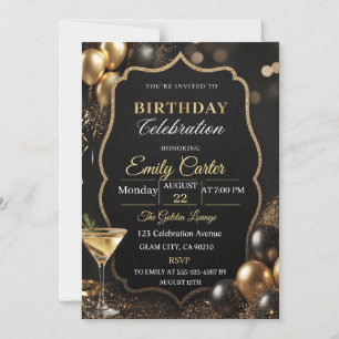 Customizable Elegant Birthday Magnetic Invitation