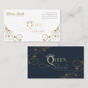 Customizable Elegant Crown Queen Template 11 Business Card