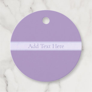 Customizable Elegant Light Lavender Purple Favour Tags