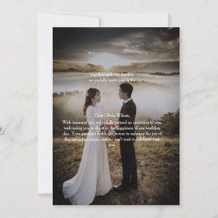 Customizable Elegant Photo Wedding Invitation 