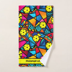 Customizable Energetic  Pickleball Flow Hand Towel