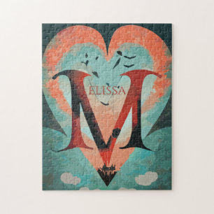 Customizable Fantasy Heart Jigsaw Puzzle