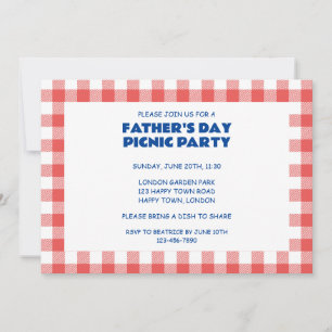 CUSTOMIZABLE FATHER'S DAY PICNIC PARTY INVITATION
